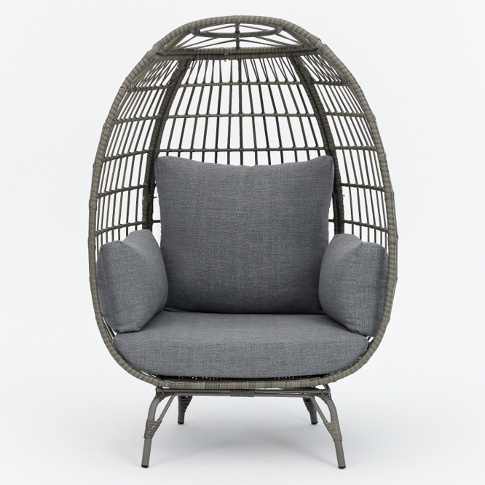 Antalya Dark Grey PE Rattan Egg Chair Image 3