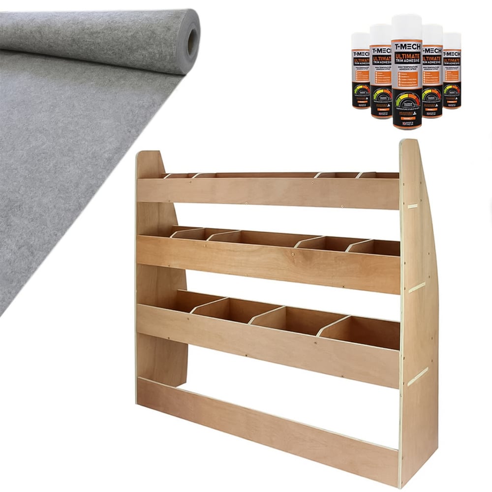 Monster Shop 11m2 Silver Grey Van Lining Glue and Citroen Berlingo Rack Image 6