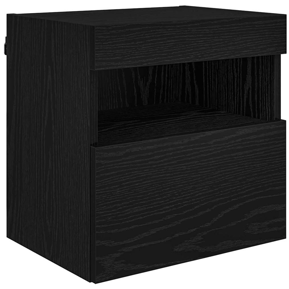 vidaXL LED Black Oak TV Wall Unit Image 6