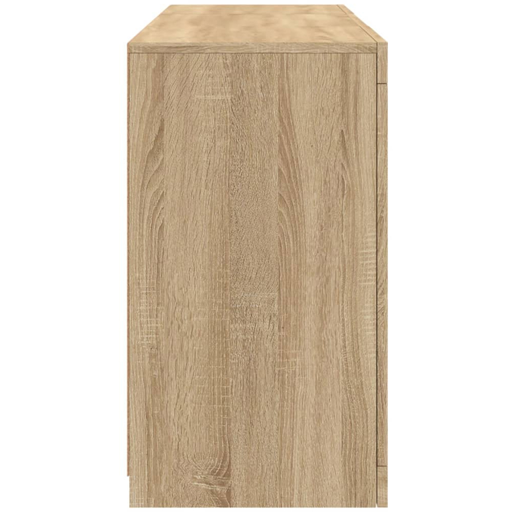 vidaXL 3 Door 6 Shelf Sonoma Oak Wide Sideboard Image 7