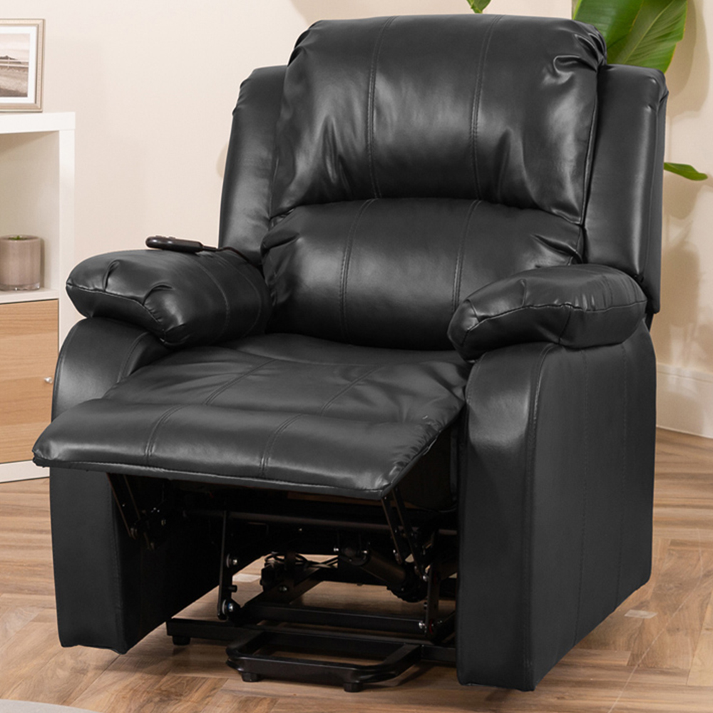 Artemis Home Northfield Black Dual Motor Massage and Heat Riser Recliner Chair Image 1