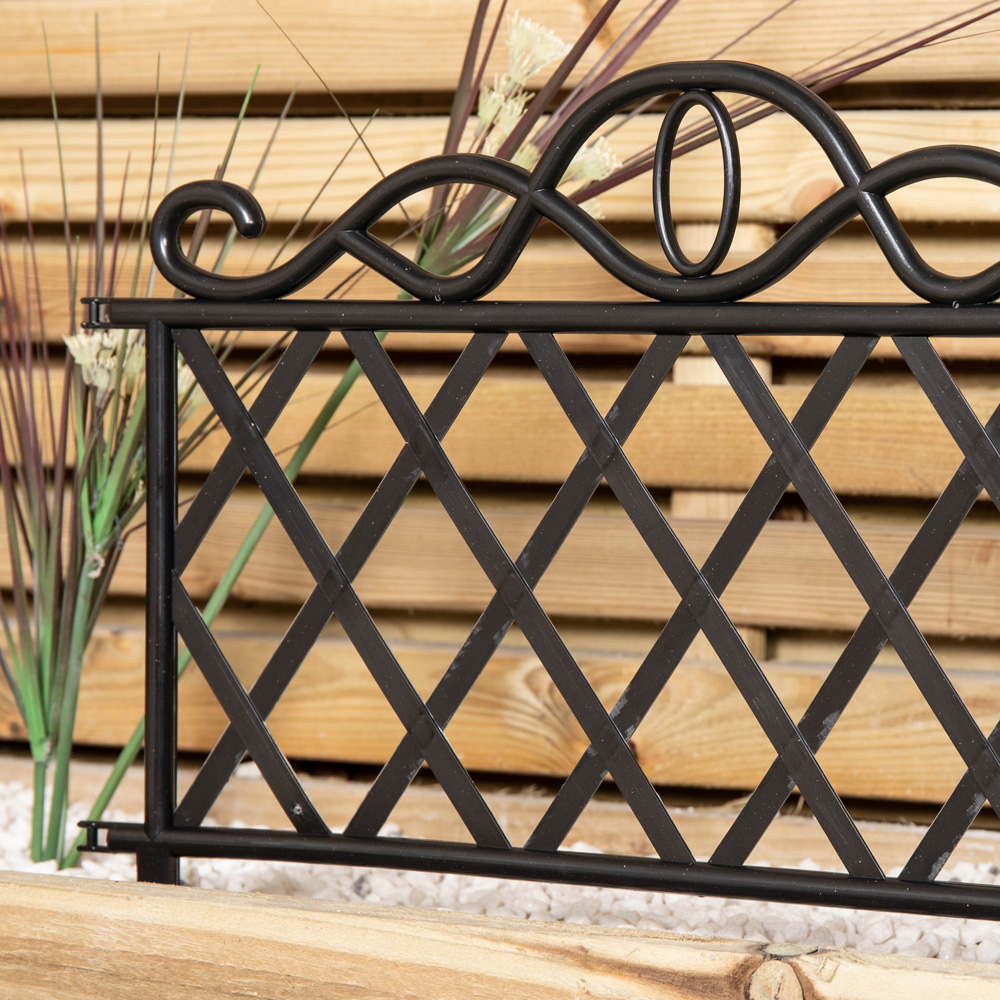 Samuel Alexander Black Plastic Garden Patio Lawn Border Fence Edging Image 5