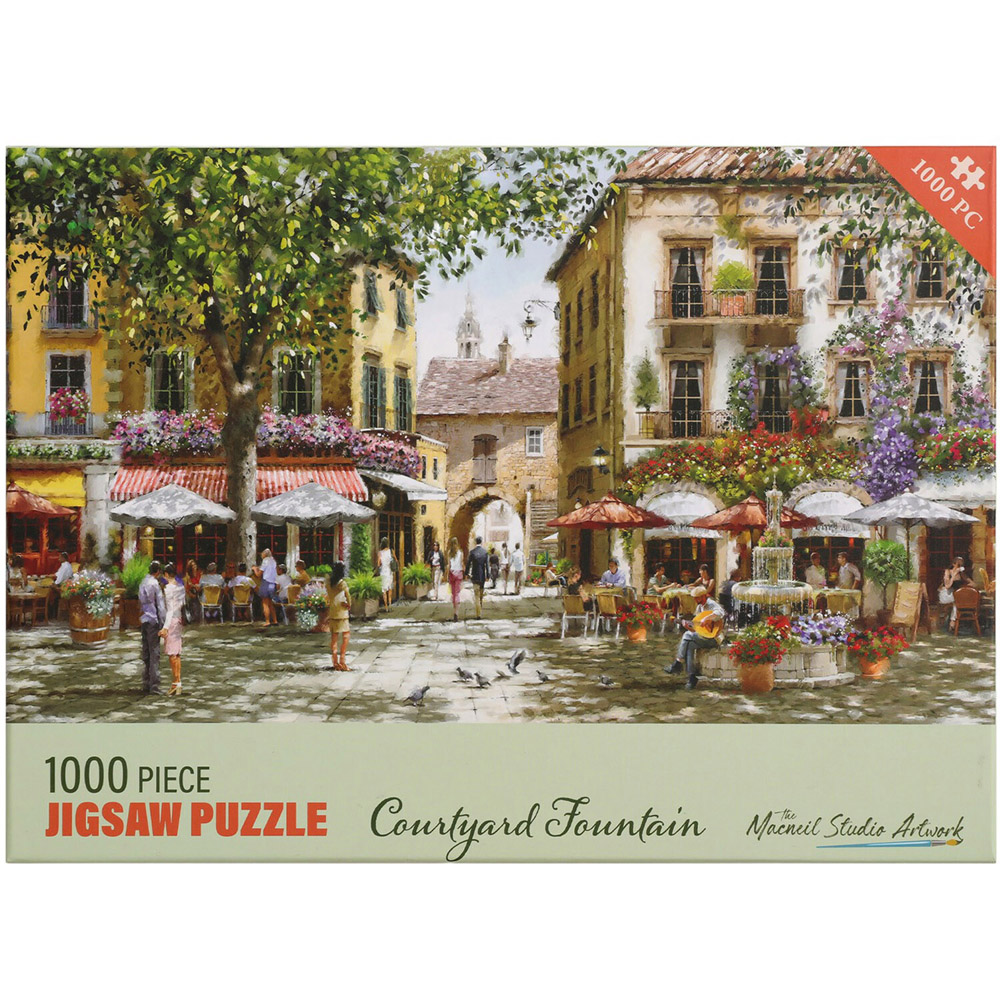 Richard Macneil Courtyard Fountain Jigsaw Puzzle Image 1