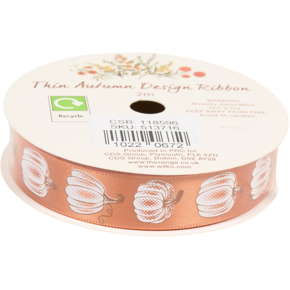 Thin Autumn Design Decorating Ribbon Image 9
