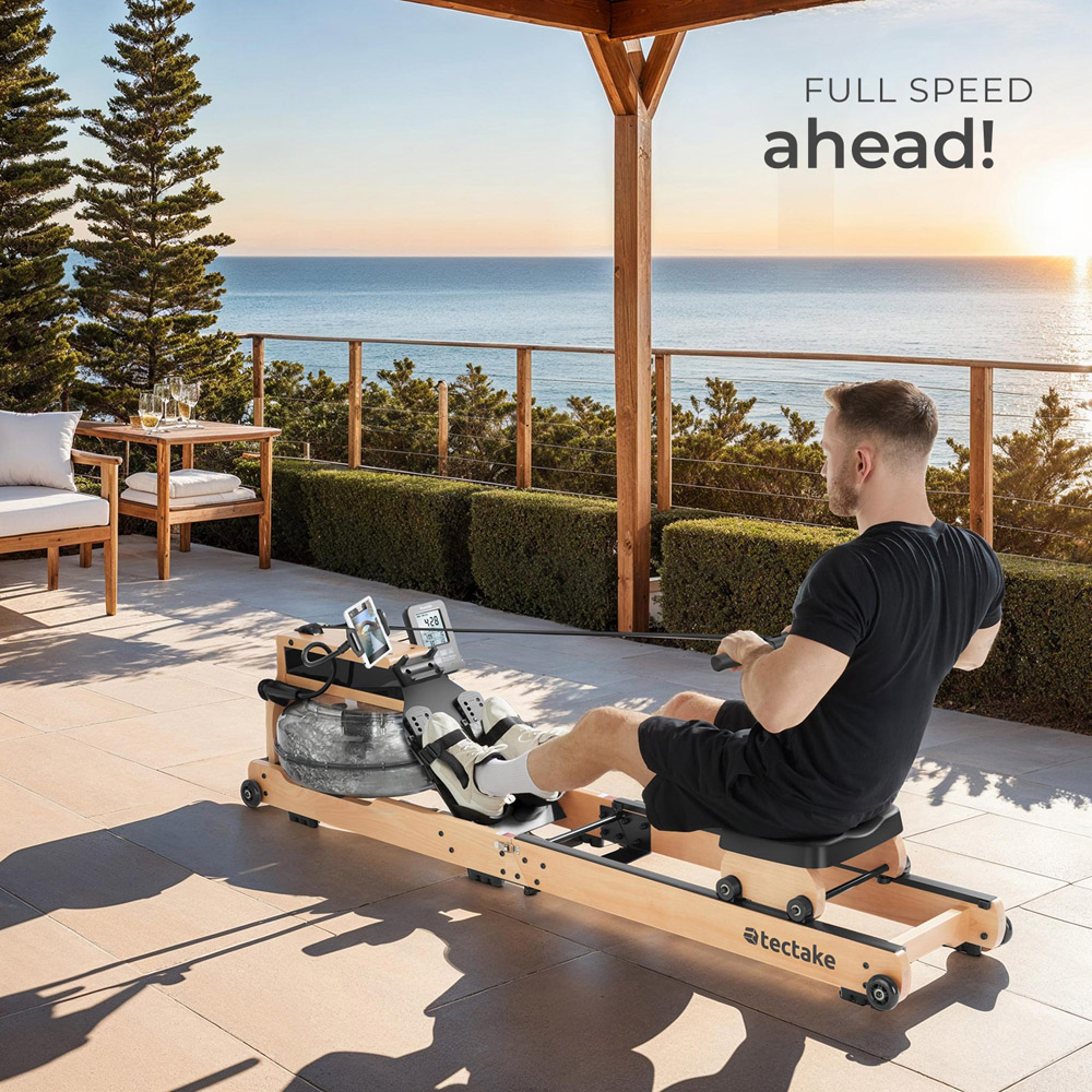tectake Titan XR2 6 Resistance Level Home Rowing Machine with Training Computer Image 8