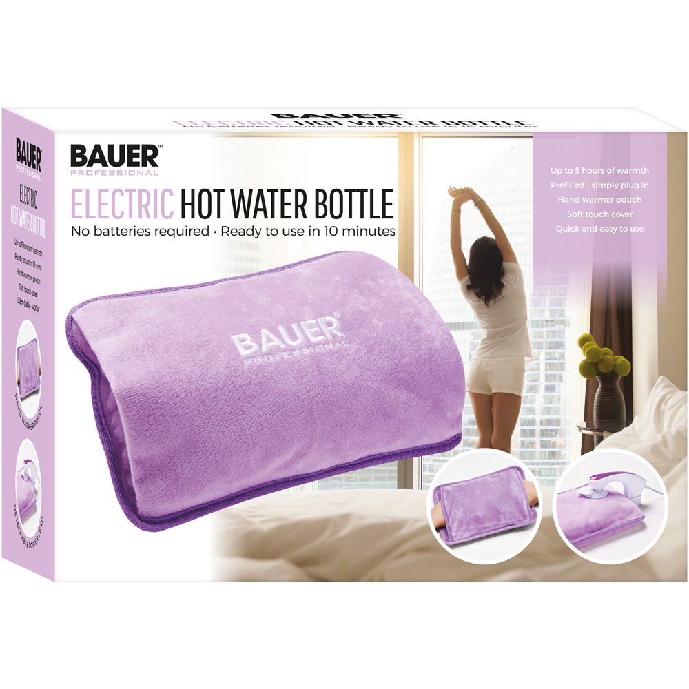 Bauer Lilac Rechargeable Electric Hot Water Bottle Image 6