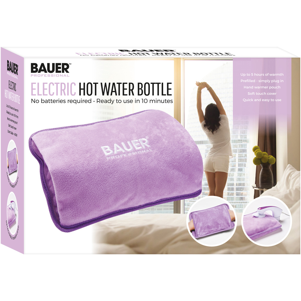 Bauer Lilac Rechargeable Electric Hot Water Bottle Wilko