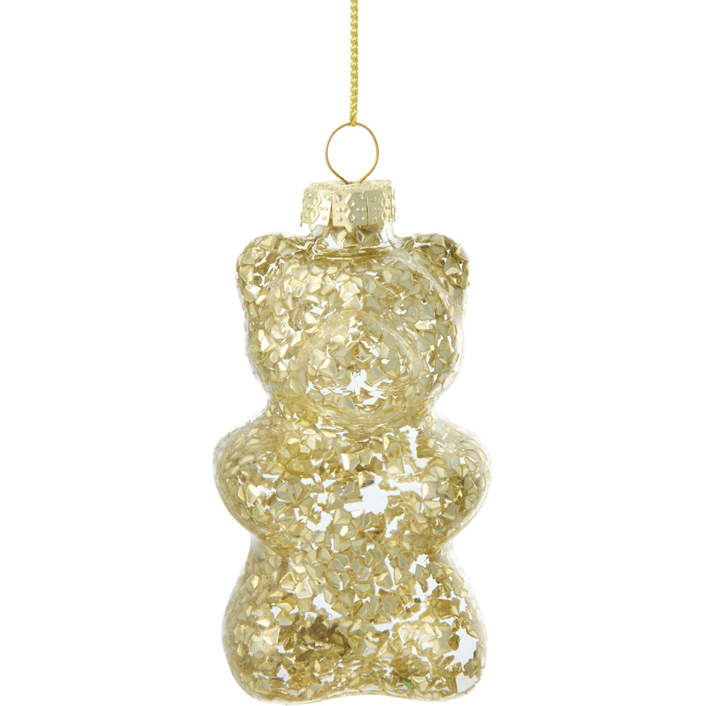 Glittery Bear Hanging Decoration Image 5