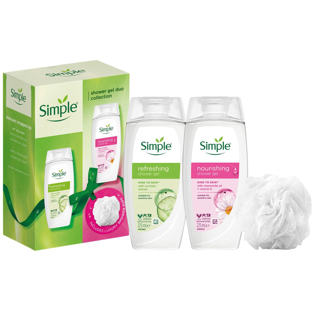 Simple Shower Gel Duo Collection Gift Set Image 6
