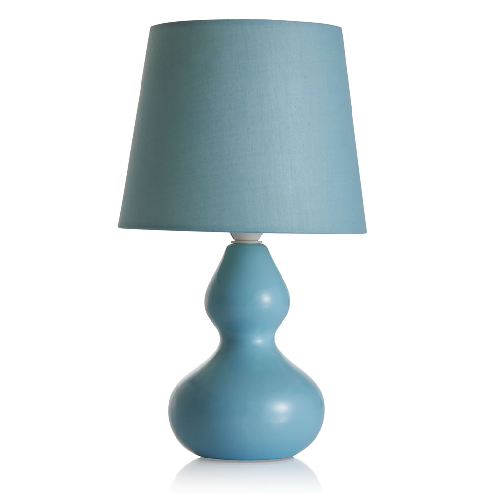 Wilko Duck Egg Ceramic Table Lamp Image 3