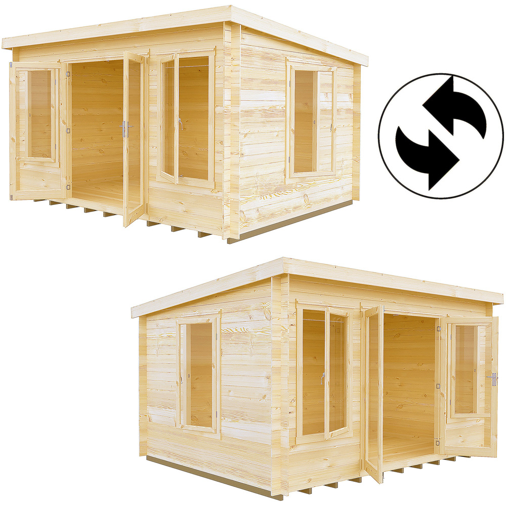 Shire Emneth 10 x 13ft Double Door Pressure Treated Log Cabin Image 5