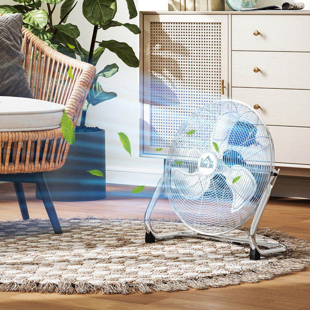 HOMCOM Silver Tone Electric Portable Table Fan 23 inch Image 4