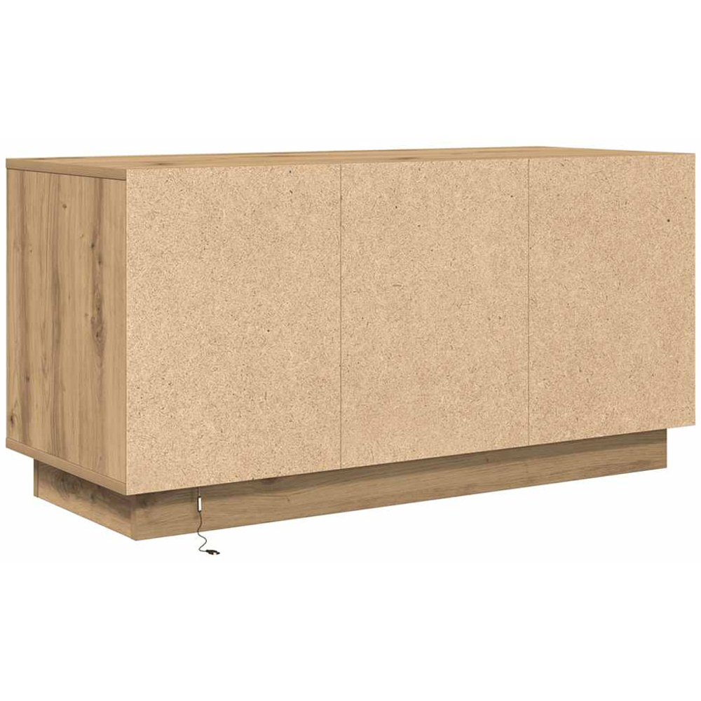 vidaXL 2 Door 2 Drawer Artisan Oak TV Cabinet with LED Lights Image 9