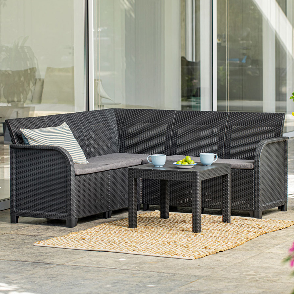 Keter Rosalie 5 Seater Garden Corner Lounge Set Image 1