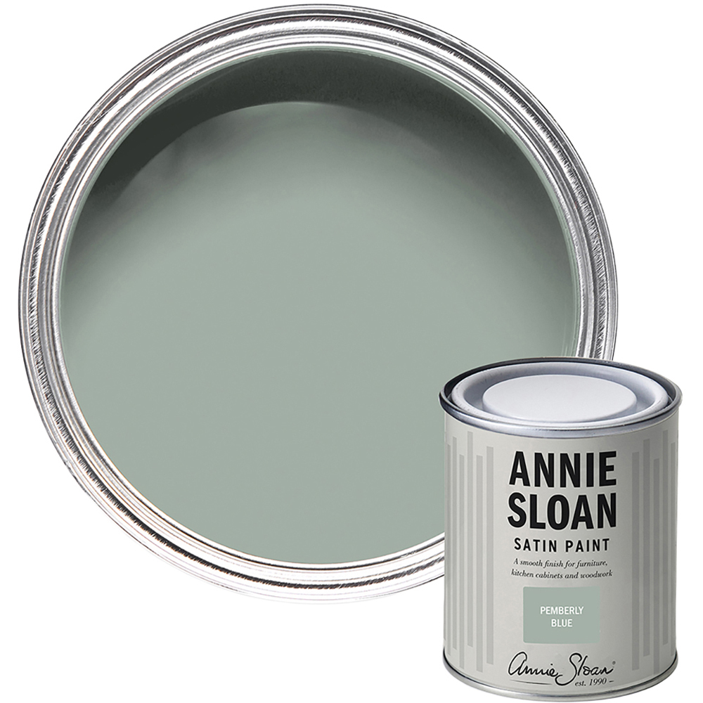 Annie Sloan Pemberley Blue Wood and Metal Satin Paint 750ml Image 1