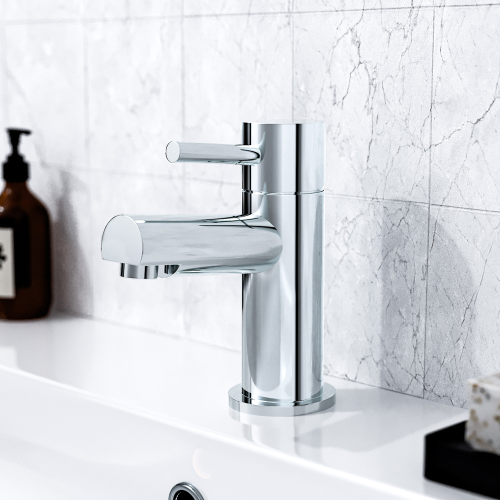 Nes Home Murphy Cloakroom Mono Basin Mixer Faucet Tap with Waste Chrome Image 3