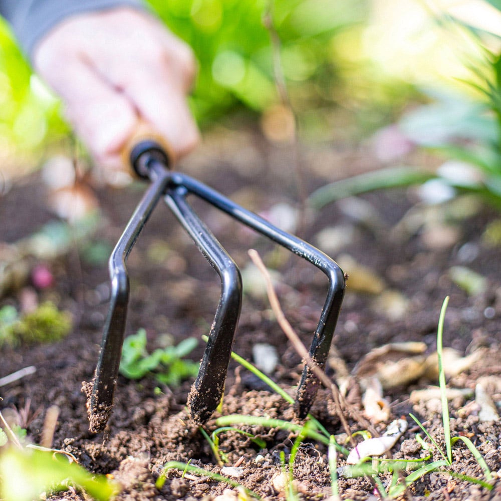 AMES Tools Carbon Steel Hand 3 Prong Cultivator Image 4