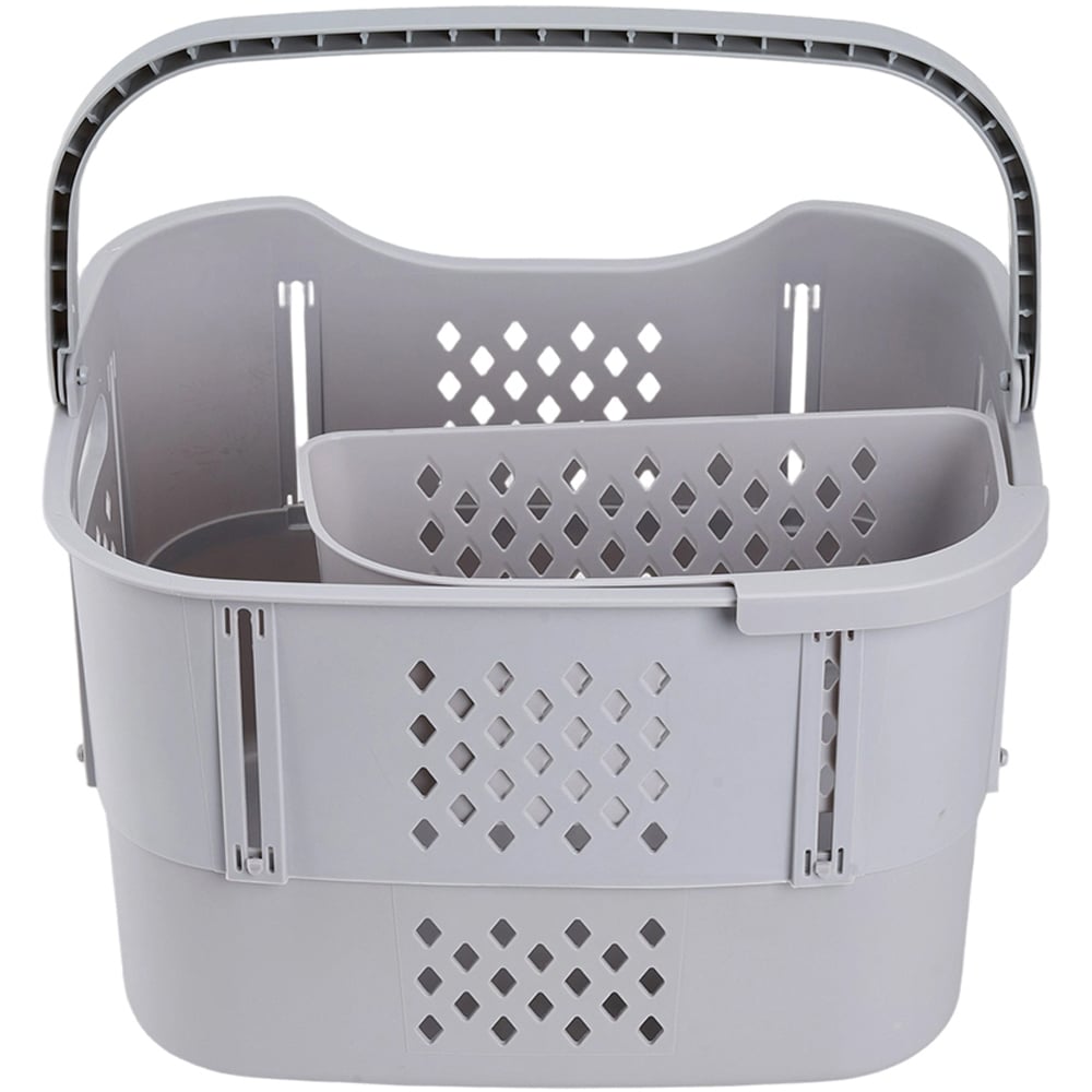 Living and Home Grey Freestanding Collapsible Portable Small Laundry Basket Image 1