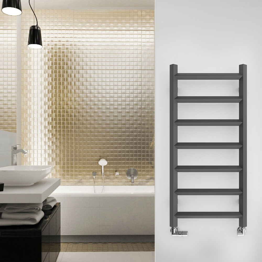 Terma Crystal 805 BTU Modern Grey Electric Heated Towel Rail 840 x 400mm Image 4