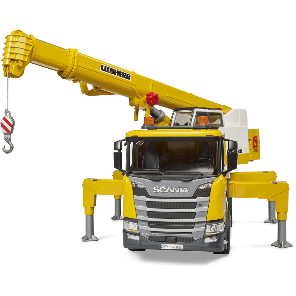 Bruder Kids Scania Super 560R Liebherr Crane Truck with Light and Sound Module Playset Model Image 5