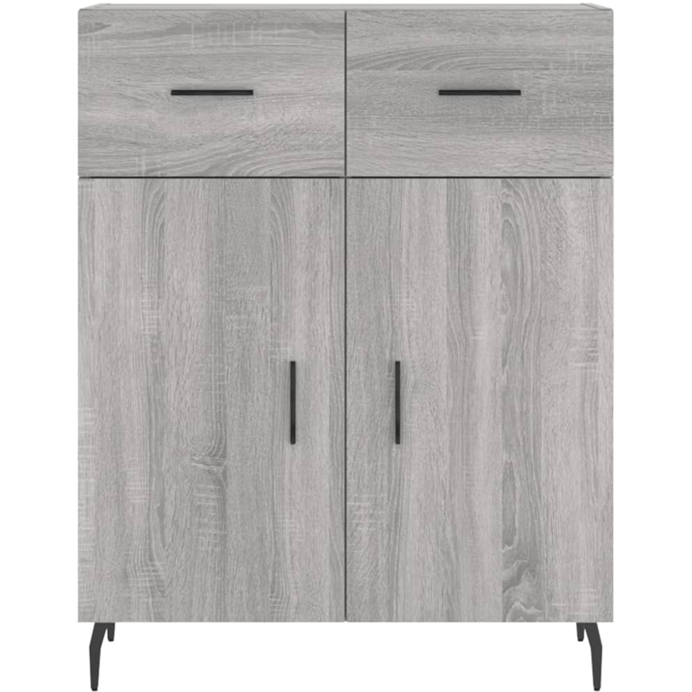 vidaXL 4 Door 2 Drawer Grey Sonoma Highboard Image 8