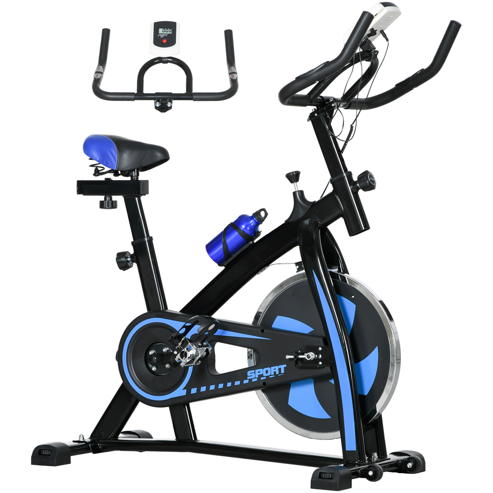 SPORTNOW Blue Adjustable Resistance Exercise Bike Image 3