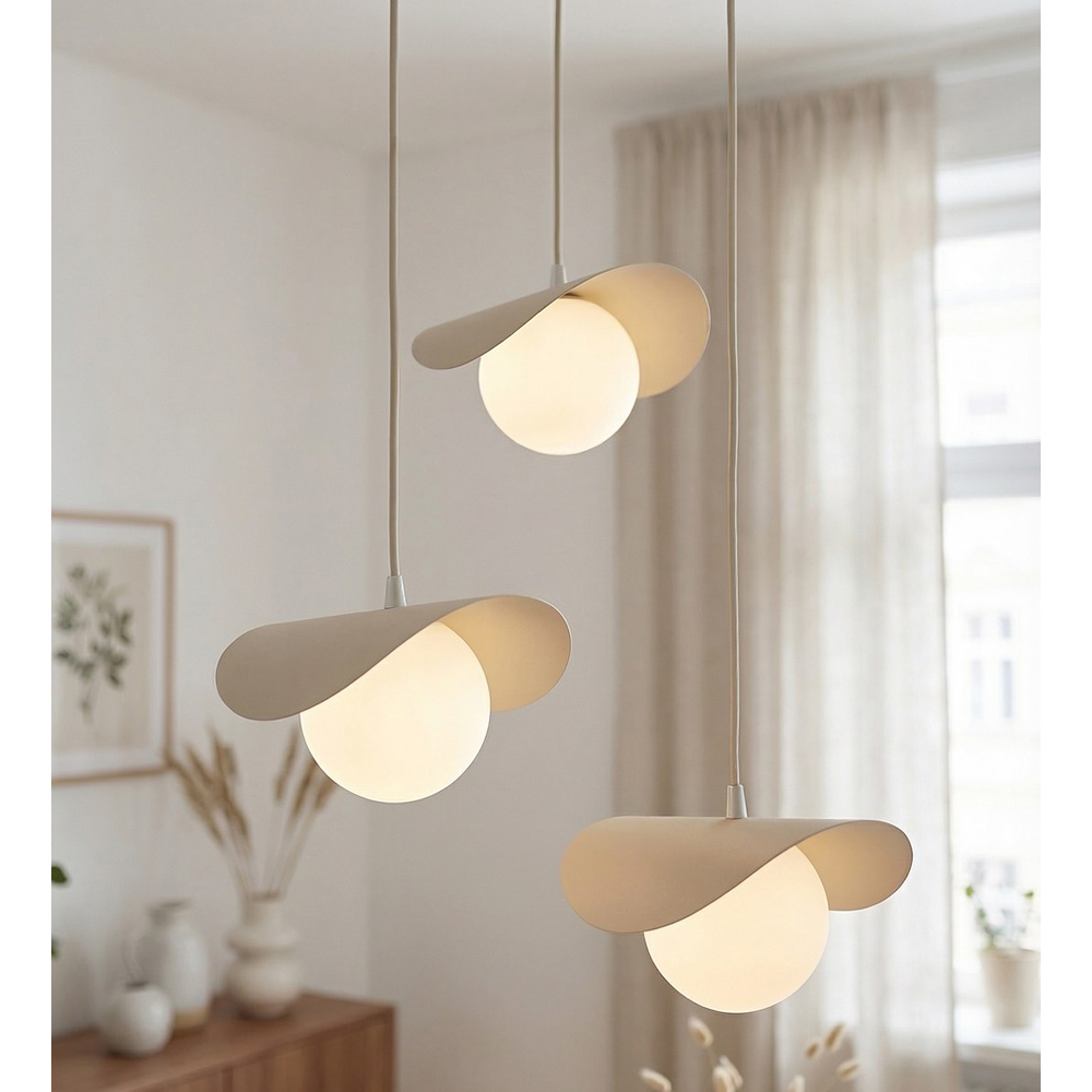 Emibig Ritual Beige G9 Small Ceiling Pendant Light Image 5
