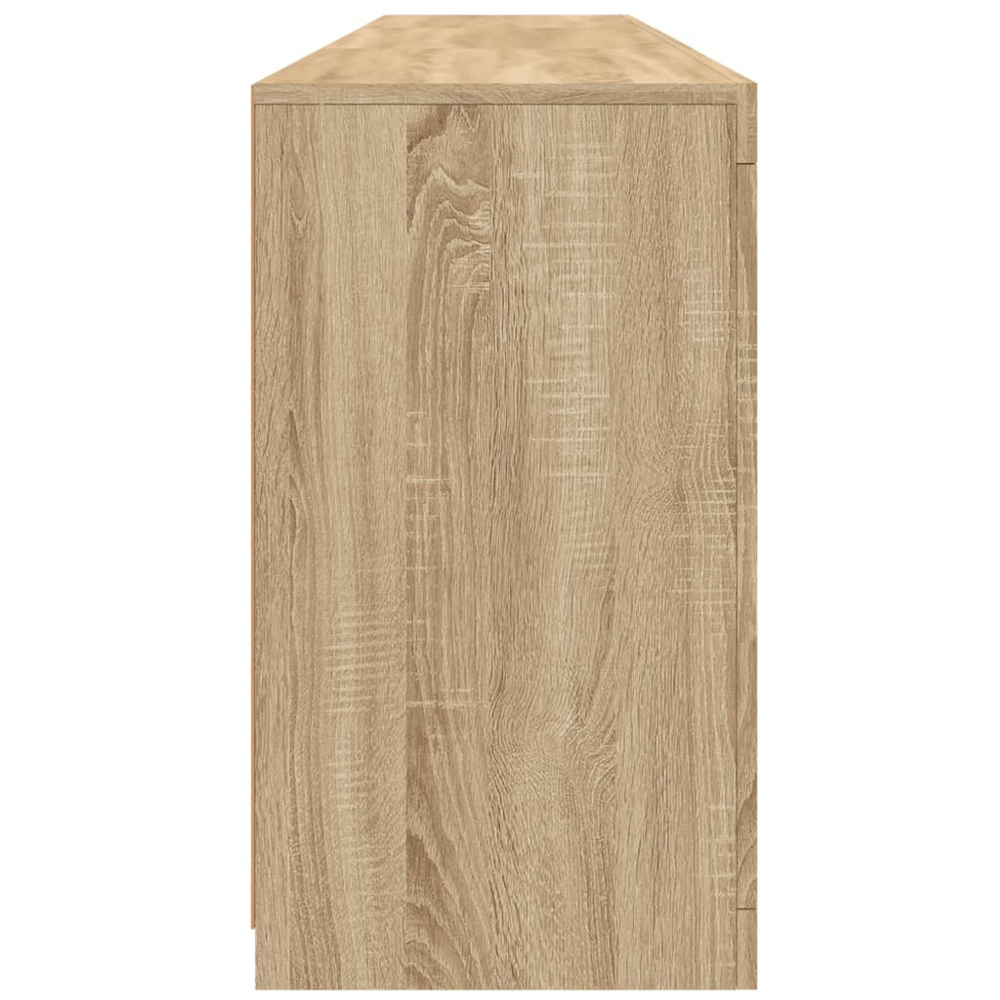 vidaXL 6 Door 6 Shelf Sonoma Oak Wide Sideboard with LED Lights Image 7