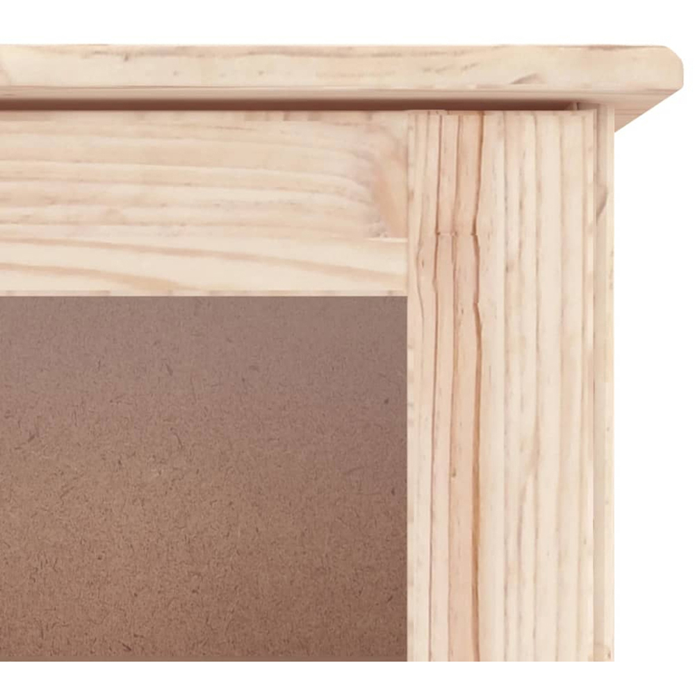 vidaXL Alta 4 Door Natural Solid Wood Pine Glass Display Cabinet Image 7