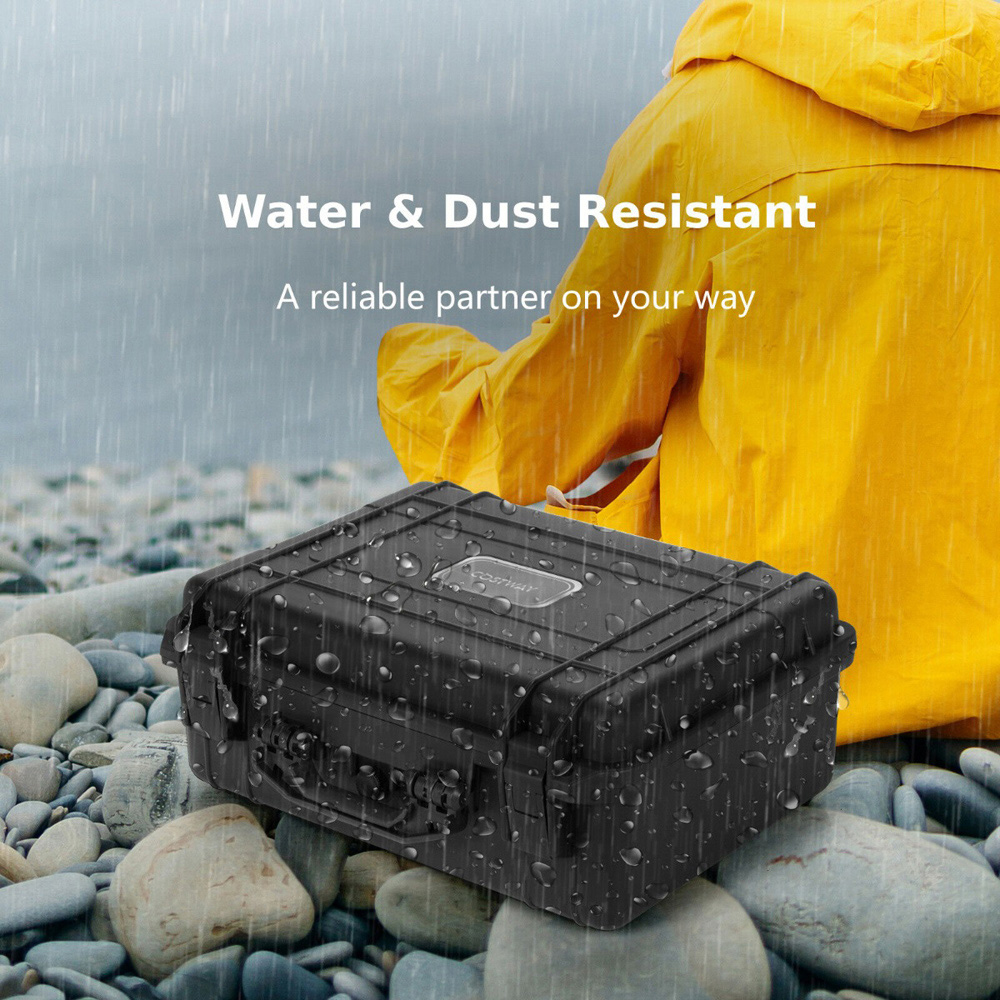 Costway Portable Waterproof Hard Case with Customizable Foam Insert 34 x 31cm Image 4