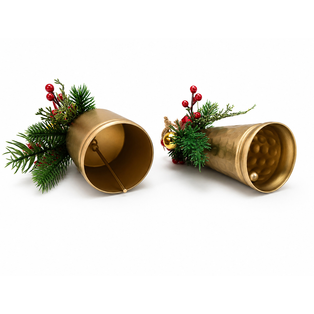 Gold Floristry Bell Hanging Decoration Image 3