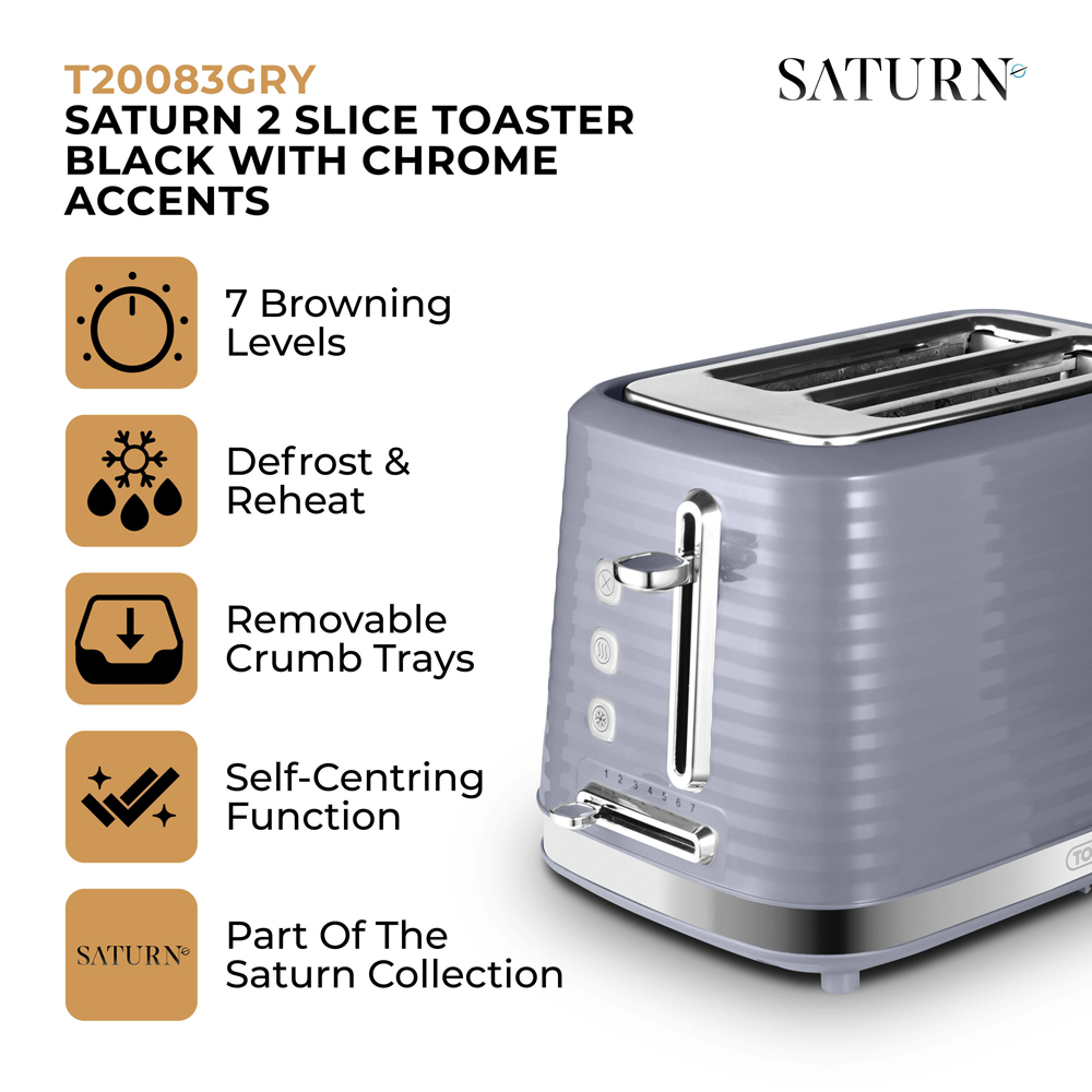 Tower Saturn EEJB330 2 Slice Toaster and 1.7L Kettle Set Image 8