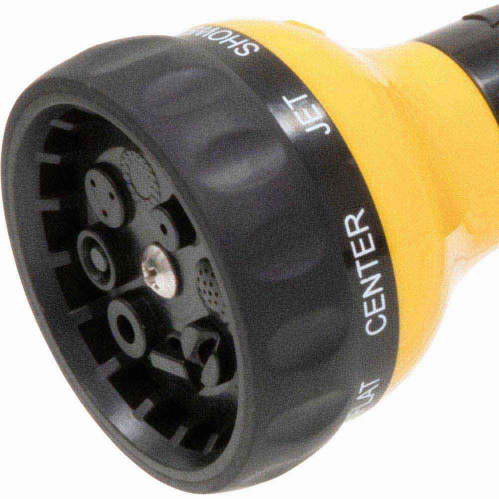 wilko Yellow 8 Mode Garden Hose Spray Gun with AntiSlip Handle Wilko