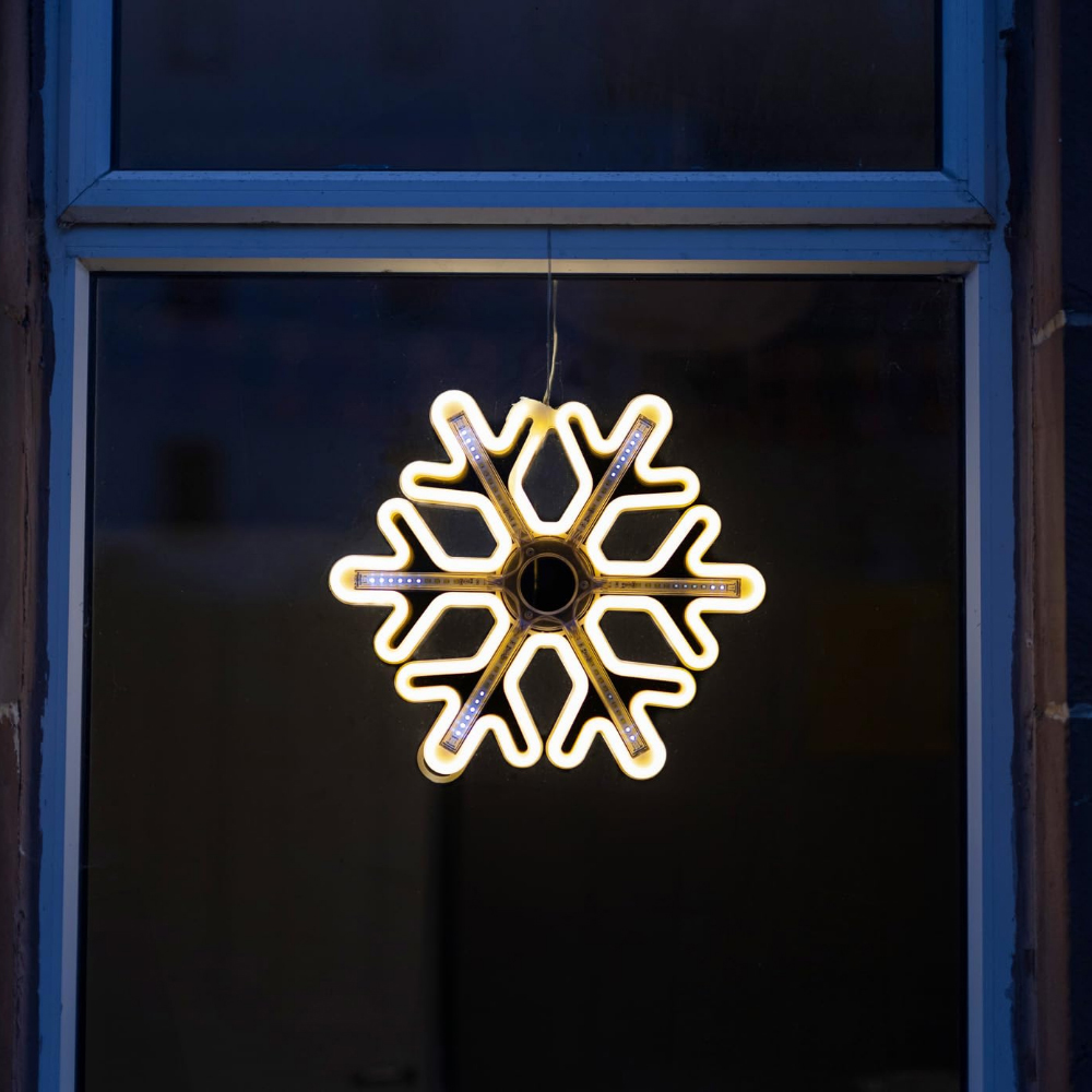 Marco Paul Warm White LED Snowflake Rope Light Image 3