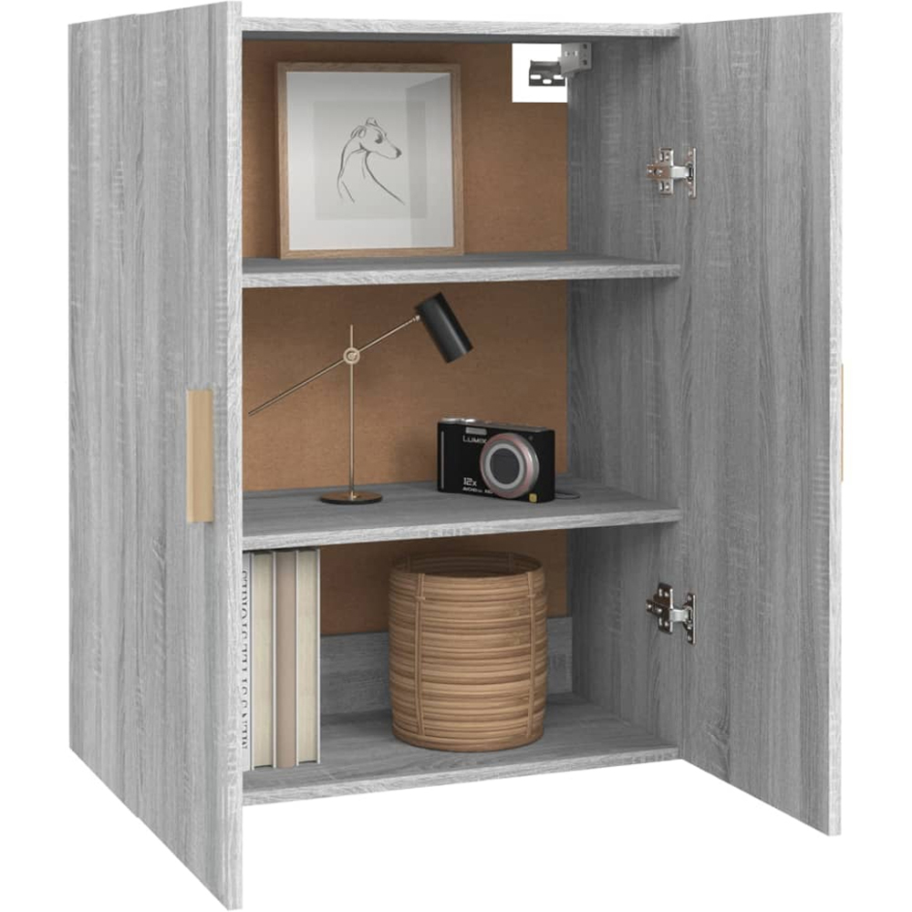 vidaXL 2 Door Grey Sonoma Wall Mounted Cabinet Image 3