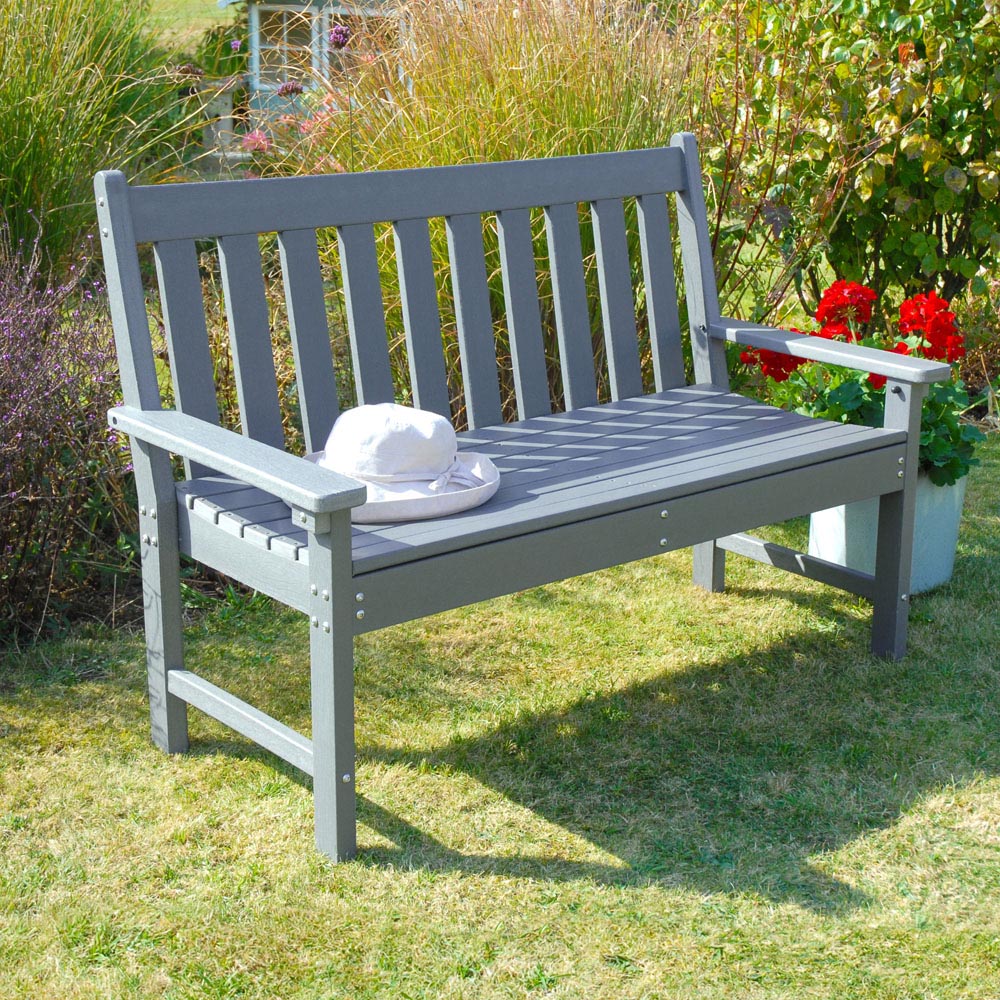 Garden Gear Oakdale 2 Seater Wood Effect Garden Bench Image 4