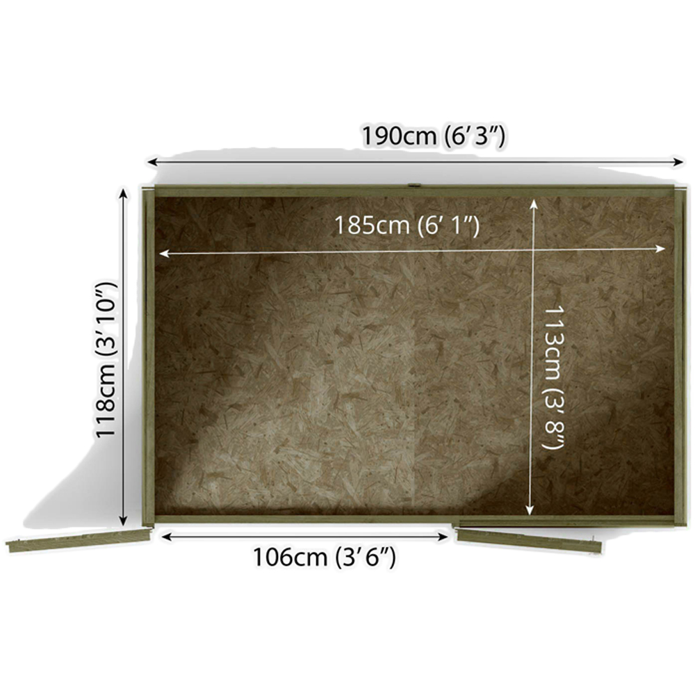Mercia 6 x 4ft Double Door Overlap Pent Bike Shed Image 8