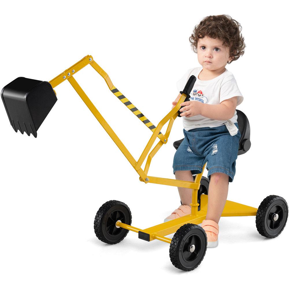 Costway Kids Yellow Rotatable Sand Digger Image 4