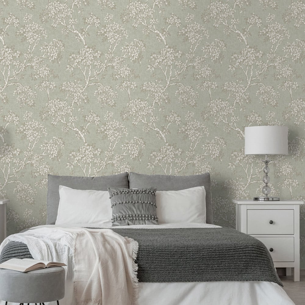 Holden Decor Hawthorn Trail Sage Wallpaper Image 3