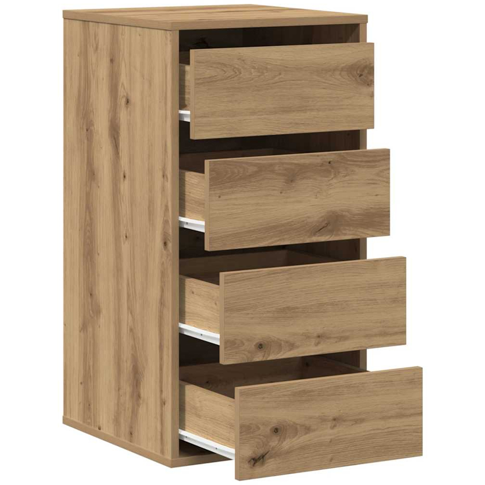 vidaXL 4 Drawer Artisan Oak Engineered Wood Corner Chest of Drawers Image 5