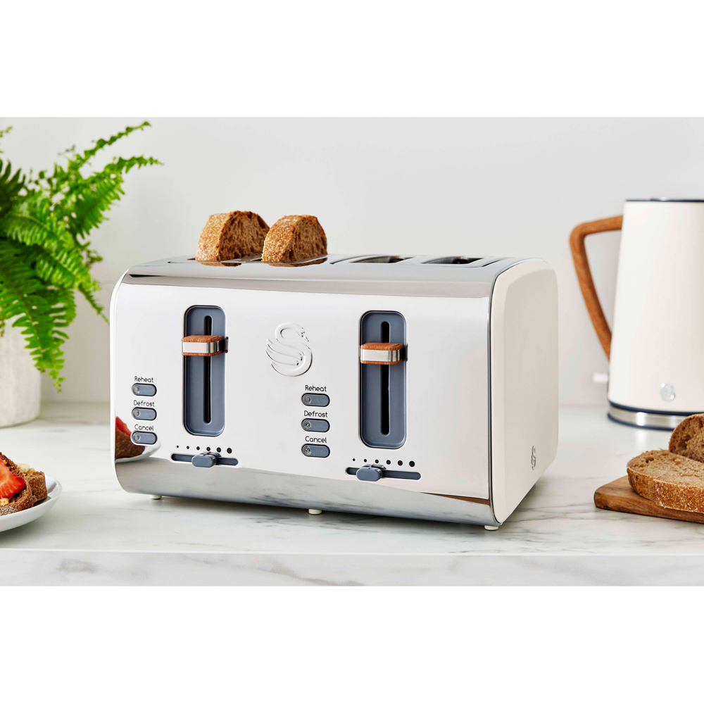 Swan Nordic EEJB153 White 4 Slice Toaster and 1.7L Kettle Bundle Image 7