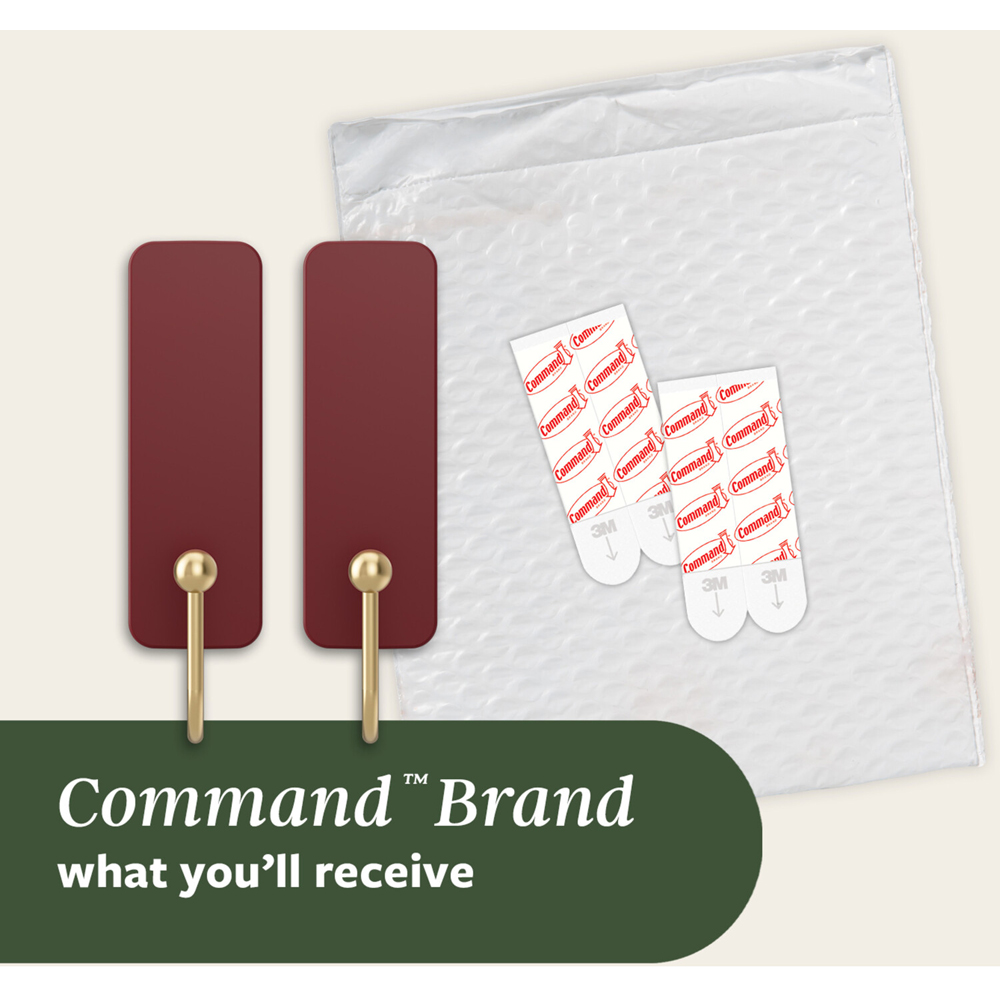 Pack of 2 Command Medium Decorative Hooks Mulled Wine Image 8