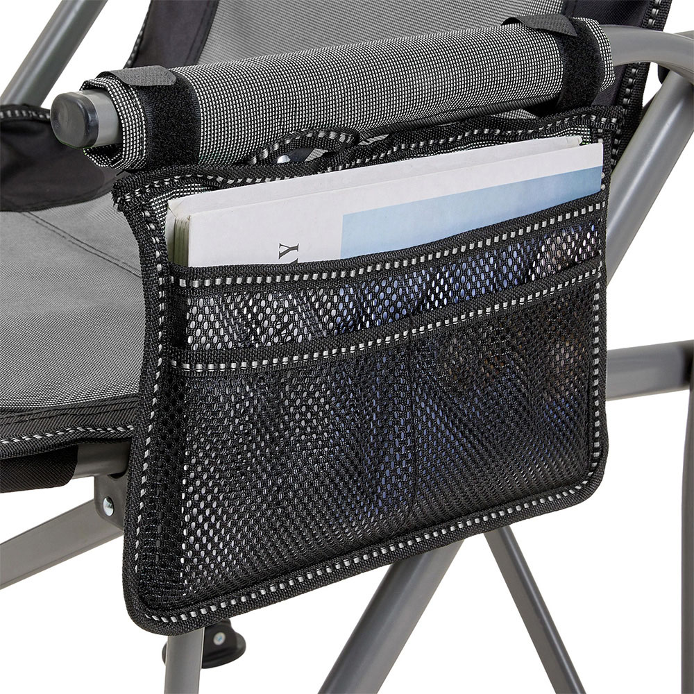 Living and Home Grey Portable Folding Camping Chair Image 6