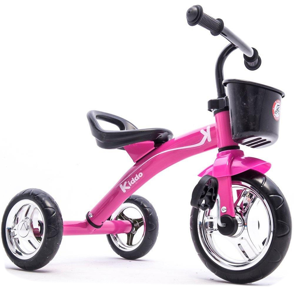 Kiddo Trike 3 Wheel Children's Tricycle Metal Frame - Pink Image 1