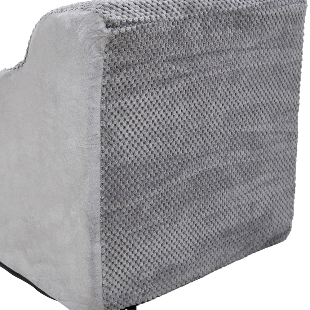 H&O Direct 4 Step Grey Corduroy Non Slip Pet Stairs Image 4