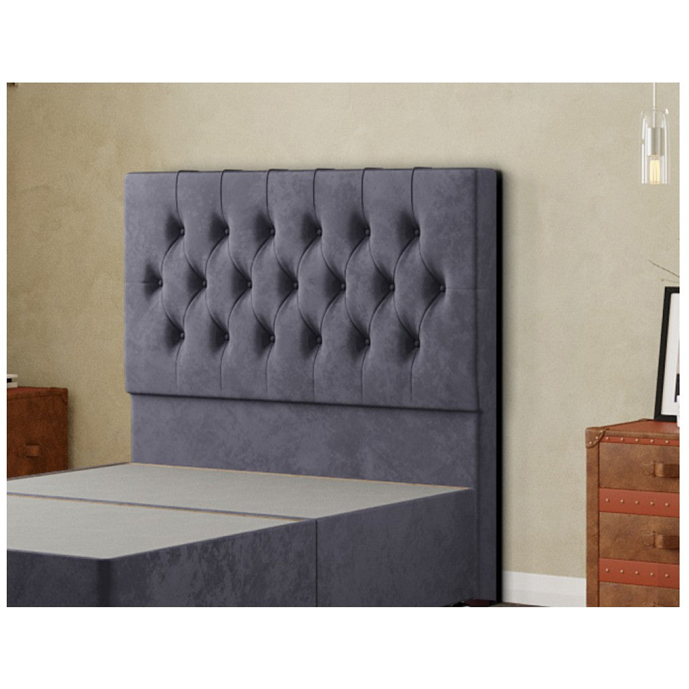 Eleganza Belgrave Double Steel Plush Floor Standing Headboard Image 3
