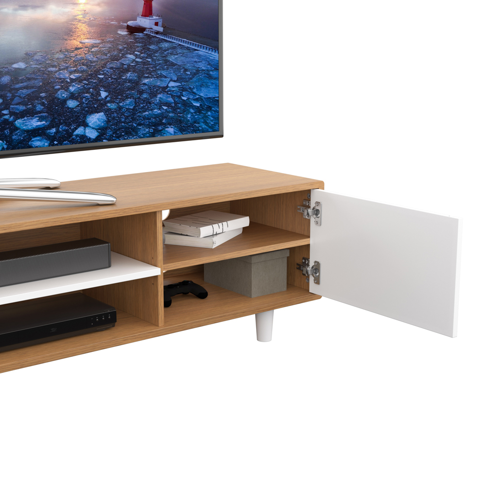 AVF Harbour Light Wood and White TV Unit Image 7