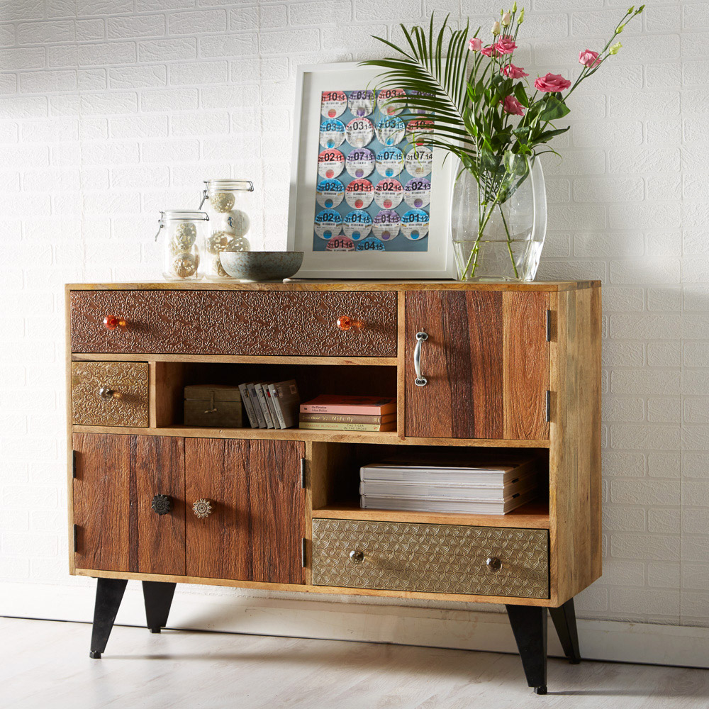 Brooklyn Monaco 3 Door 3 Drawer 2 Shelf Large Sideboard Image 5