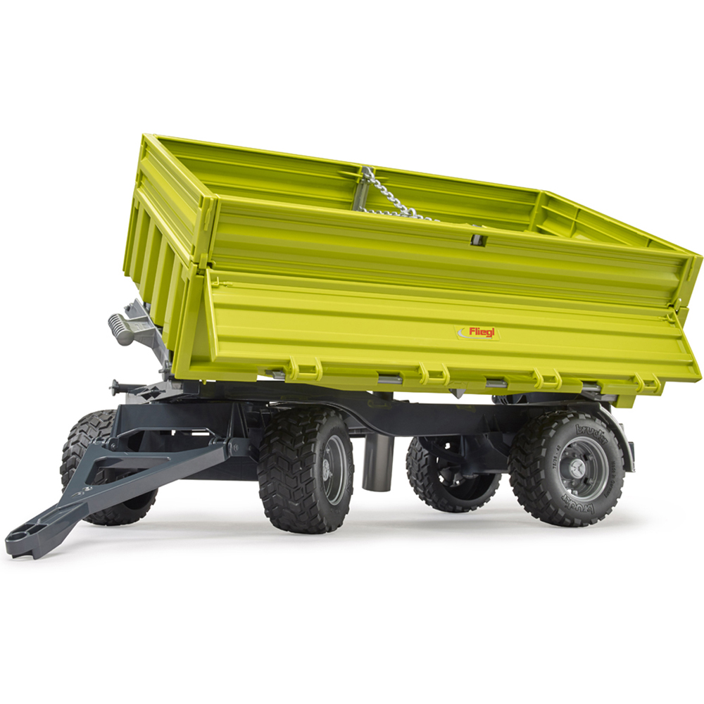 Bruder Kids Fliegl 3 Way Tipping Trailer with Removable Top Playset Model Image 3