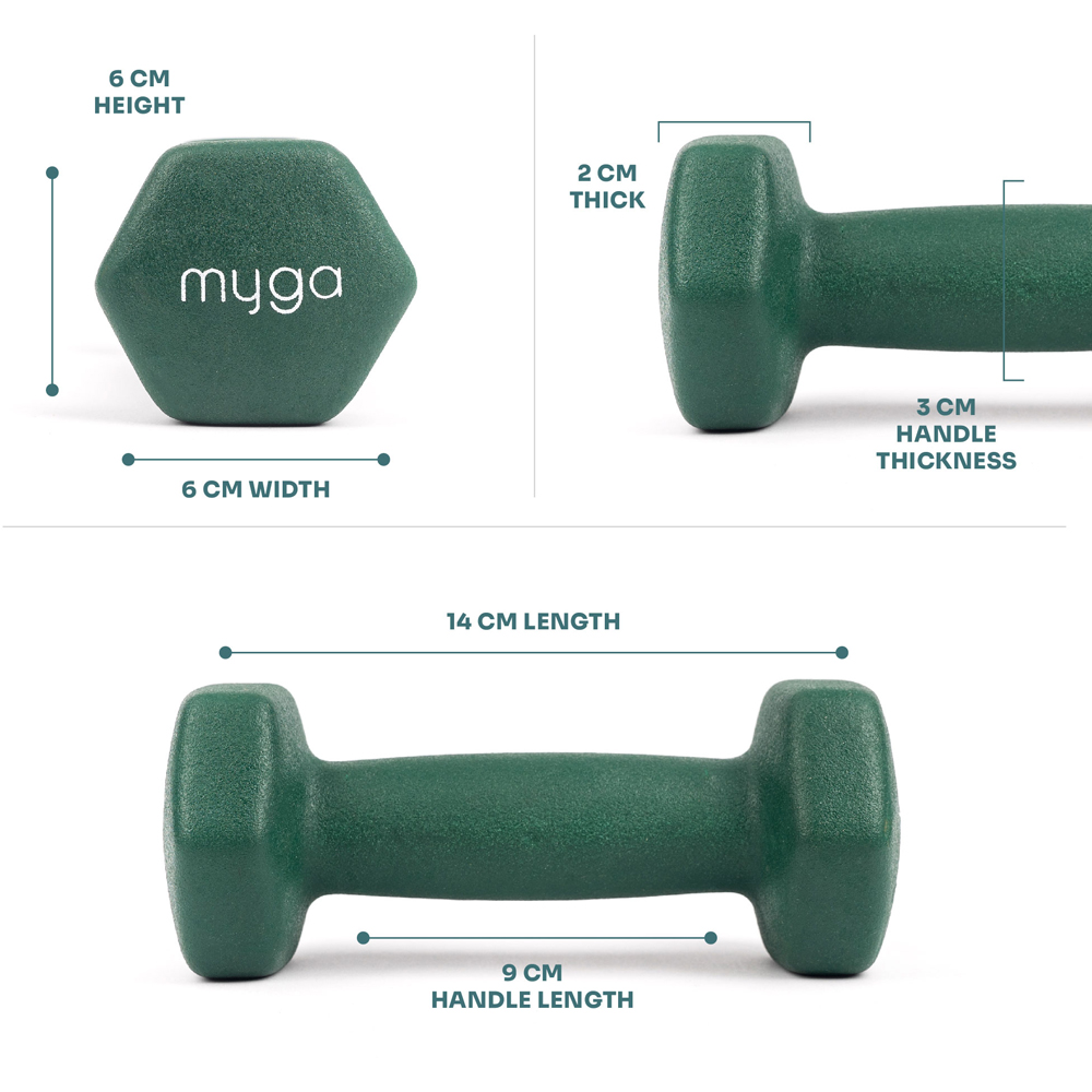 Myga Dumbbell 1kg 2 Pack Image 3